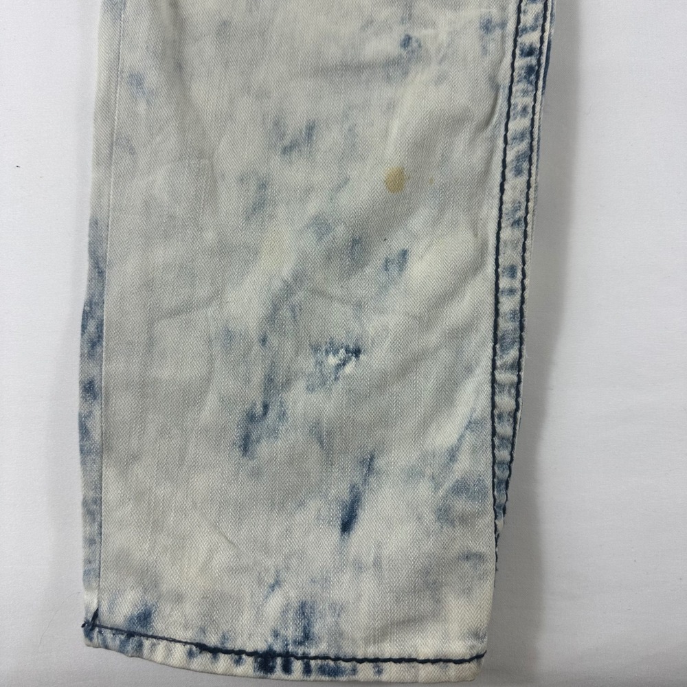 True Religion Mens Size 42 Jeans Acid Wash Denim‎ Straight Leg Pants - Picture 3 of 16